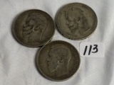 Lot of 3 Pieces Collector Vintage Foreign Coins - See Pictures
