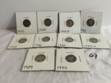 Lot of 10 Pieces Collector Vintage 1930's  U.S Ten Cents Roosevelt 10C Silver Coins