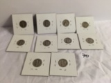 Lot of 7 Pieces Collector Vintage 1900's  U.S Ten Cents Roosevelt 10C Silver Coins