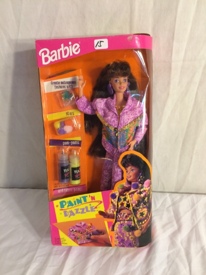 Collector NIP Mattel Barbie Doll  Paint 'N Dazzle Barbie 13"Tall By 5.5"W Box Size