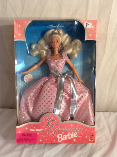 Collector NIP Mattel Barbie Doll 35th Walmrt Anniversary Barbie 13"Tall By 8.5"W Box Size
