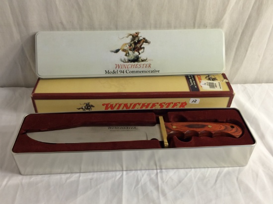 Collector Winchester Commemorative Model 94 Bowie Knife W/Sheath 8.75 Stainless Steel Blade