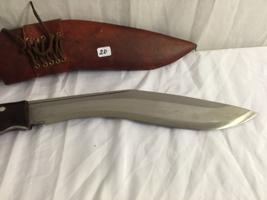 Collector GK & Co. Genuine Gurkha Kukri -AEOF Kukri/Brown Sheath Hunting Knife 17" Overall Length