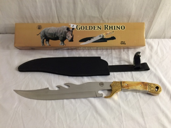 Collector Frost Cutlery Golden Rhino CW-248BRPB Hunting Knives Overall Size 17"Long