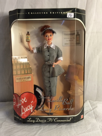 Collector Mattel Barbie Doll As I Love Lucy"Lucille Ball as Lucy Ricardo"13.5" Tall By 7.3/4" W Box