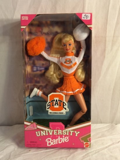 Collector Mattel Barbie Doll Oklahoma State University Barbie Doll 12.3/4" Tall By 6.5"Width Box