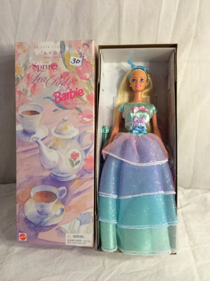 Collector Mattel Barbie Doll Avon Spring Tea Party Barbie 12.3/4" Tall By 5" Width Box Size