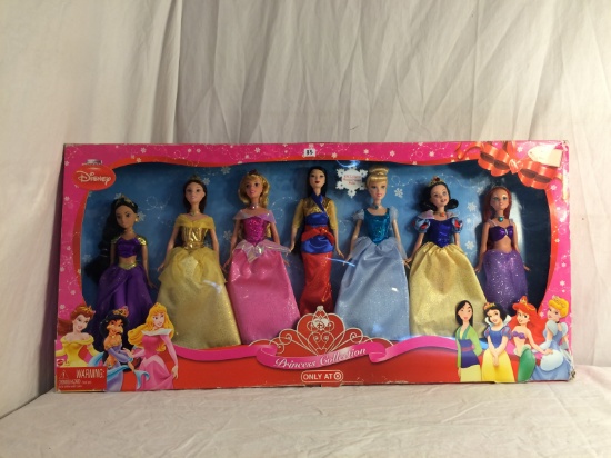 Collector Mattel Barbie Doll Diesney's Princess Collection Set of 7 33" Width By 15.3/4"Tall Box Siz