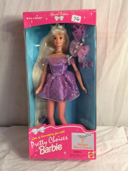 Collector Mattel Barbie Doll Pretty Choices  Doll 12.3/4" Tall By 6"Width Box Size