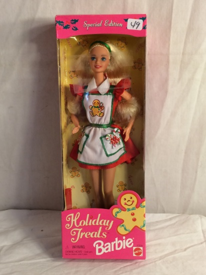 Collector Mattel Barbie Doll Holiday Treats Barbie Doll 12.3/4" Tall By 4.5" Width Box Size
