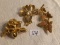 Lot of 3 Pieces Collector Ladies Fashion Jewelry Brouche Gold Plated Flower.Ribbon & Butterfly