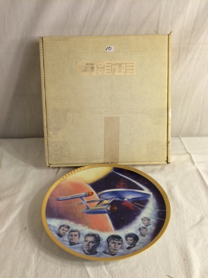 Collector Vintage 1983 Porcelain Plate " Star Trek USS Enterprise NCC1701 Plate 0359N Size:10.3/8