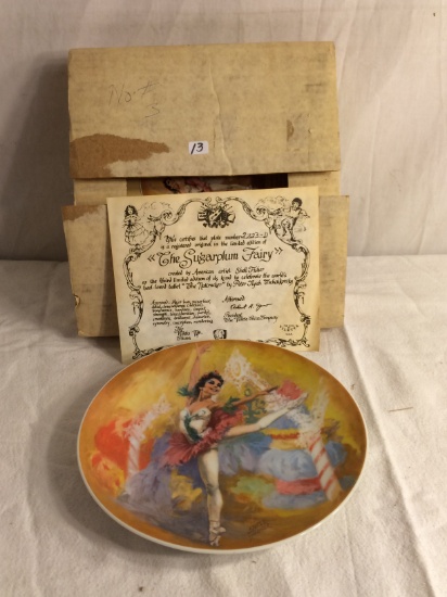 Collector Vintage Porcelain Plate The Sugar Plum Fairy" NO.2327-D Size: 8.5" Round With COA