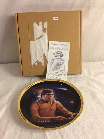 Collector Vintage 1991 Porcelain Plate Star Trek 25th Annv. Commemorative No.0519C Size:8.5" R