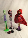 Lot of 3 Pieces Collector Loose Mattel Monster High Girls Doll Assorted Character Doll 10.5 Tall