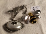 Lot of 3 Collector Ladies Fashion Jewelry Silver Plated -see Pictures