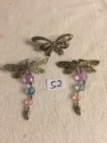 lot of 2 Collector Ladie sssJewelry Dragon Fly Design &Silver Plated