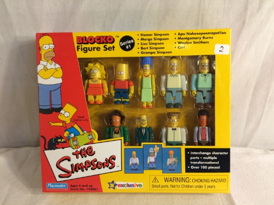 Collector The Simpsons Blocko Figure Set Series #1 Playmates Exclusive "R" 8.5"Tall by 10" Width