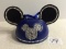 Collector Authentic Original Disney Parks Ornament Blue With Diamonds Disney Ear 3.5
