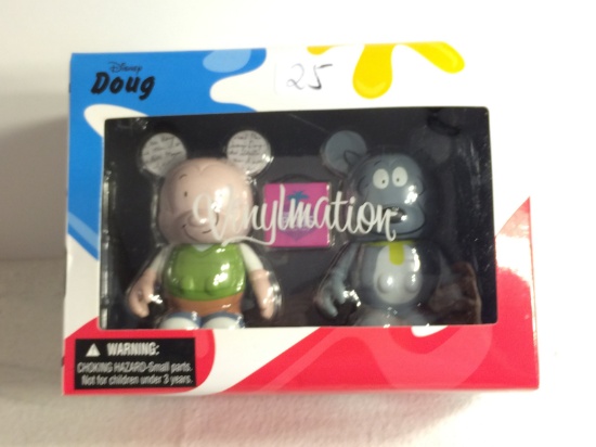Collector Disney Vinylmation Afternoon Disney Doug 3" Figure 6"Width by 4.5"Tall Box Size