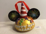 Collector Authentic Original Disney Parks Ornament Happy New Yr Mickey Ears3.5