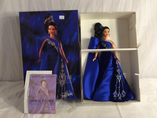 Collector Mattel Barbie Saohire Splendor Barbie Jewel Essence Colletcion By Bob Mackie 14"T