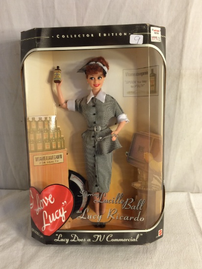 Collector Edition Mattel Barbie I Love Lucy Starring Lucille Ball as Lucy Ricardo Doll 14"T Box