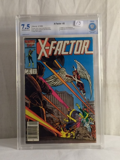 Collector Vintage CBCS Certified Grade 7.5 X-Factor #3 Marvel Comic Book 4/1986