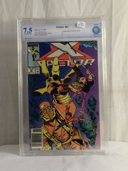 Collector Vintage CBCS Certified Grade 7.5 X-Factor #22 Marvel Comic Book 11/1987