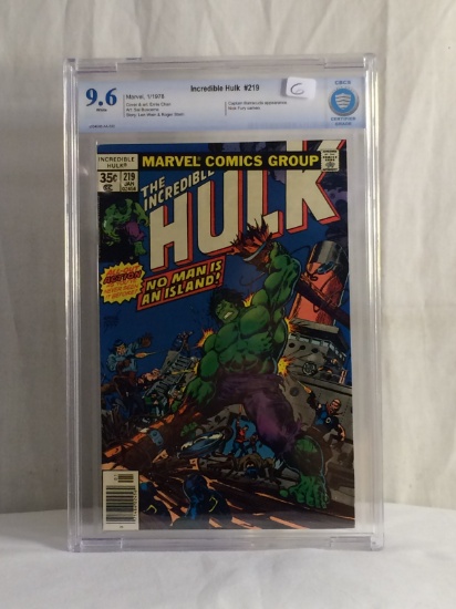 Collector Vintage CBCS Certified Grade 9.6 Incredible Hulk #219 Marvel Comic Book 1/1978
