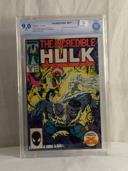 Collector Vintage CBCS Certified Grade 9.0 Incredible Hulk #337 Marvel Comic Book 11/1987