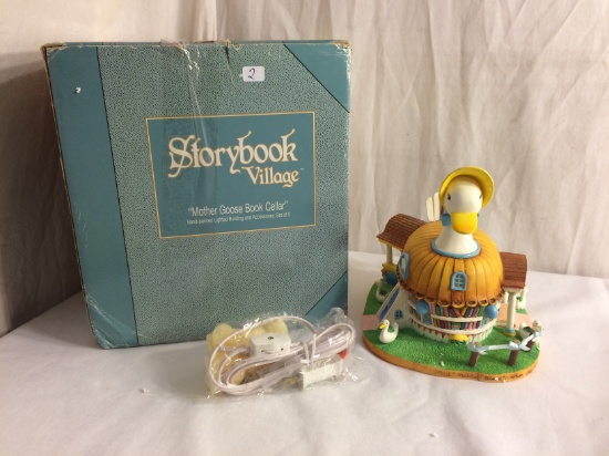 Collector Storybook Village Fairy Tales "Mother Goose Book Cellar" Hand-Painted Lighted Set of 5