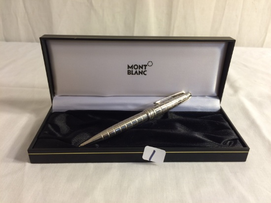 Collector Vintage Mont Blanc Pen MeisterStuck Silver Color Pen With Black Ink 7.5" by 3" Box Size