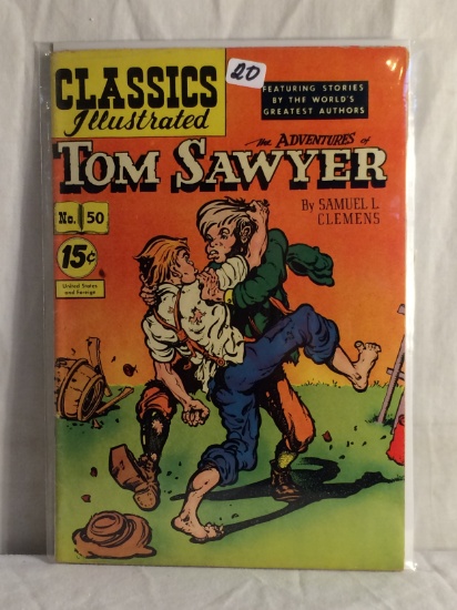 Collector Vintage Classics Illustrated Comics The Adventues Of Tom Sawyer No.50 Comic Book