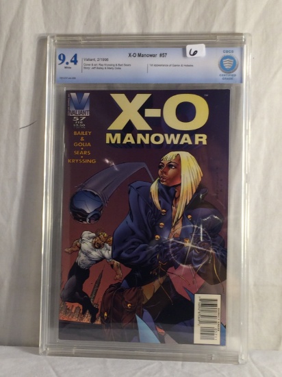 Collector CBCS Certified Grade 9.4 X-O Manowar #57 Valiant 2/1996