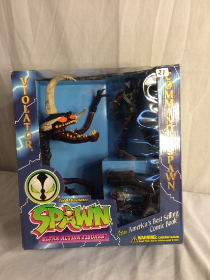Collector NIP McFarlane Toys Spawn Action Figure Set Violator & Commando Spawn 10"W by 11" T Box