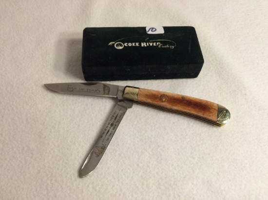 Collector New Ocoee River Cutlery Trail Of Tears 440 Stainless Steel 2 Blades Folded Pocket Knive 4.