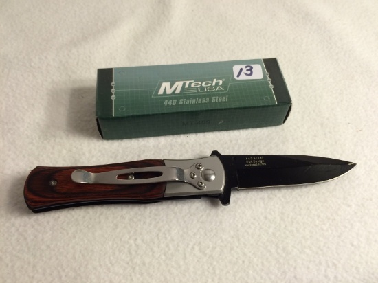 Collector New Mtech USA 440 Stainless Steel USA Design MT-409 1 Blade Folded Pocket Knive 4.5"Fold