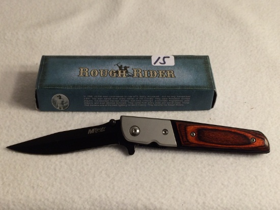 Collector New Rough Rider Mtech USA Folded Pocket Knive 1 Blade 440 Steel USA Design Knive 4.5" F