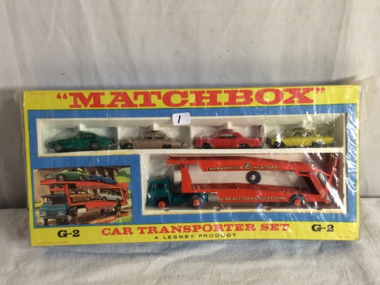 Collector Vintage Matchbox Lesney Product Car Transporter Set G-2 14" Width By 6.3/4" T Box Sz
