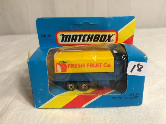 Collector NIP Vintage Matchbox Volovo Tilt Lorry MB26 4"Width By 2"Tall Box Size