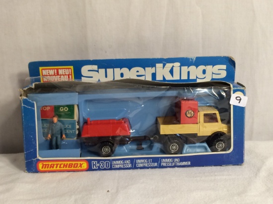 Collector NIP Vintage Matchbox Superkings K-30 Unimog And Compressor 10.5" W by 3.3/4"T Box Sz