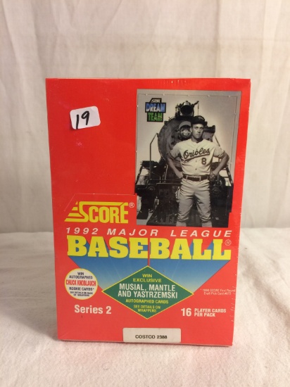 Collector Factory Sealed 1992 Score Major League Baseball Series  16 Player Cards Per Pack Comp.