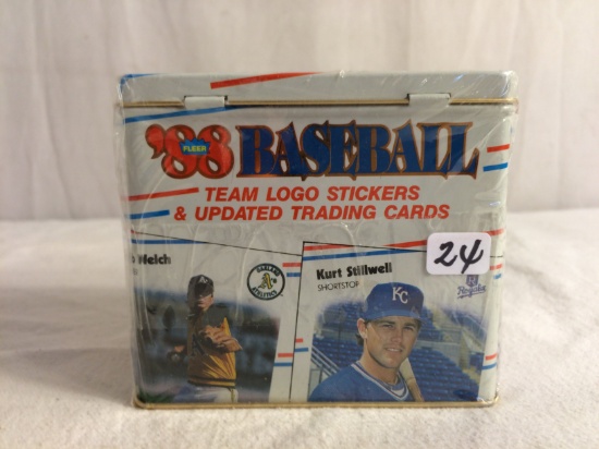 Collector Factory Sealed Vtg 1988 Baseball Team Logo Stickers & Updted Trading cards Complete