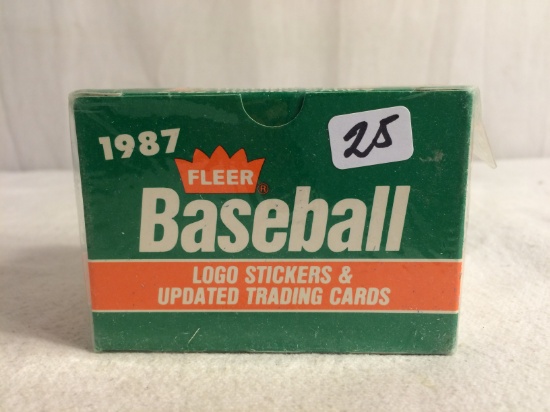 Collector Factory Sealed Vtg 1987 Baseball Feer Logo Sdticker & Updated 32 Trading Cards