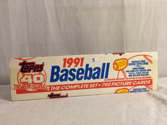 Collector Topps 1991 Sports Baseball The Complete Set 792 Picture Cards Sports Baseball Cards