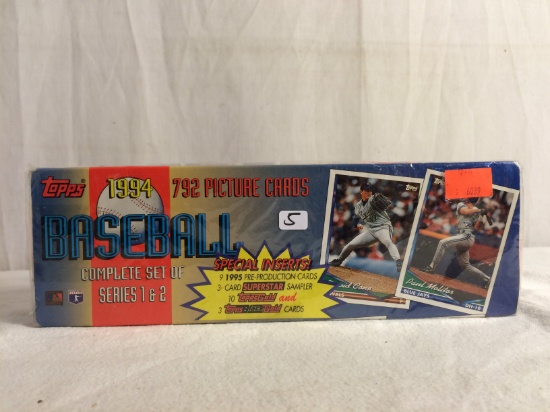 Collector Factory Sealed 1994 Topps Baseball Complte Set of Series 1 & 2 792 Picture Cards