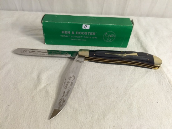 Collector New in Original Box - Hen & Rooster World's Finest german Stainless HR-5028OL 9.5"Box