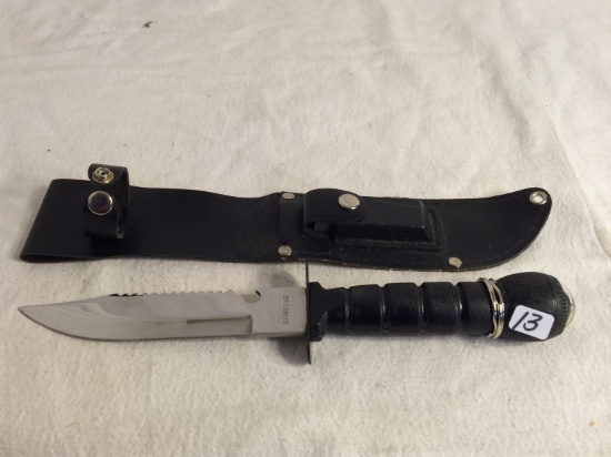 Collector Bayonet Stainless Steel Black Handl With Black Case 11" Overall Length Knife