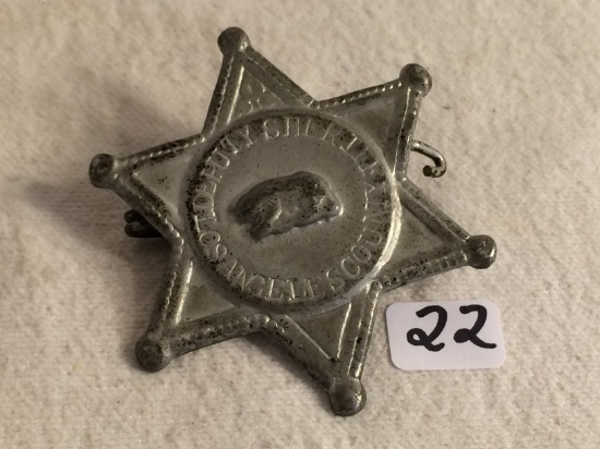 Collector Vintage Los Angeles County Deputy Sheriff Metal Size:2.3/4"